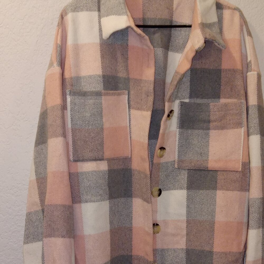 Women's thick flannel coat
